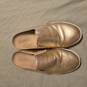 Vionic Women's Gold Slip-On Shoes